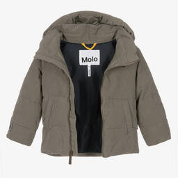 Molo-Boys Green Corduroy Hooded Jacket | Childrensalon Outlet