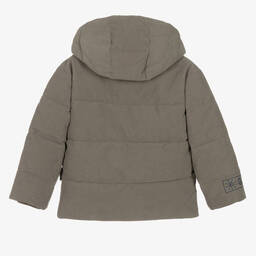 Molo-Boys Green Corduroy Hooded Jacket | Childrensalon Outlet