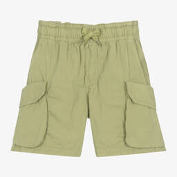 Molo-شورت كارغو قطن لون أخضر للأولاد | Childrensalon Outlet