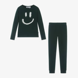 Molo-Boys Green Cotton Smile Pyjamas | Childrensalon Outlet