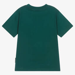 Molo-Boys Green Cotton T-Rex Forest T-Shirt | Childrensalon Outlet
