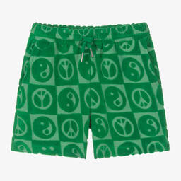Molo-Boys Green Cotton Towelling Shorts | Childrensalon Outlet