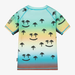 Molo-Boys Green Palm Spray Swim Top (UPF50+) | Childrensalon Outlet
