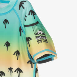 Molo-Boys Green Palm Spray Swim Top (UPF50+) | Childrensalon Outlet