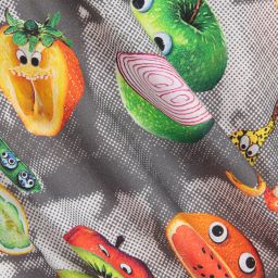 Molo-تيشيرت قطن جيرسي لون رمادي بطبعة ملونة للأولاد | Childrensalon Outlet