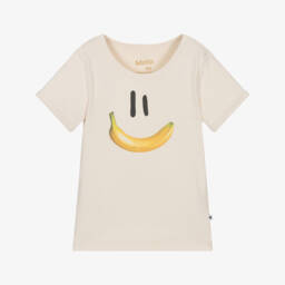 Molo-تيشيرت عاجي للأولاد بطبعة موزة مبتسمة | Childrensalon Outlet
