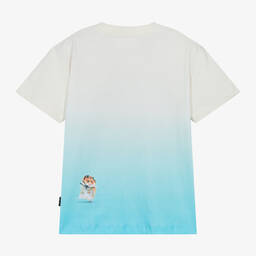 Molo-Кремово-голубая футболка из хлопка с тигром для мальчиков | Childrensalon Outlet