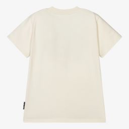 Molo-Boys Ivory Cotton T-Shirt | Childrensalon Outlet