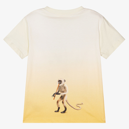 Molo-Boys Ivory Cotton T-Shirt | Childrensalon Outlet