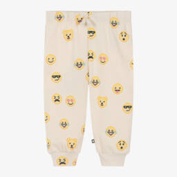 Molo-Boys Ivory Emoji Joggers | Childrensalon Outlet