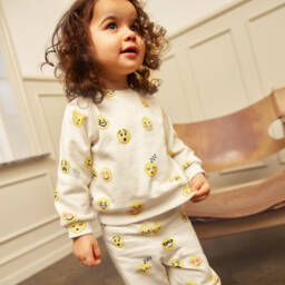 Molo-Boys Ivory Emoji Joggers | Childrensalon Outlet