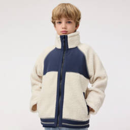 Molo-Кремовая флисовая куртка на молнии для мальчиков | Childrensalon Outlet