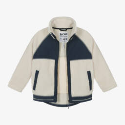 Molo-Кремовая флисовая куртка на молнии для мальчиков | Childrensalon Outlet