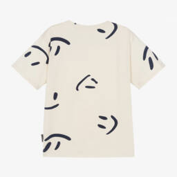 Molo-Boys Ivory Happy Face Tee | Childrensalon Outlet