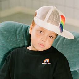 Molo-Boys Ivory Rainbow Baseball Cap | Childrensalon Outlet
