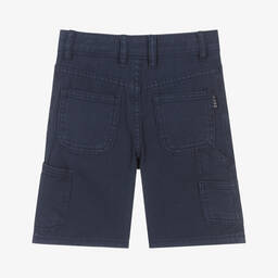 Molo-Boys Navy Blue Cotton Shorts | Childrensalon Outlet