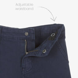 Molo-Boys Navy Blue Cotton Shorts | Childrensalon Outlet