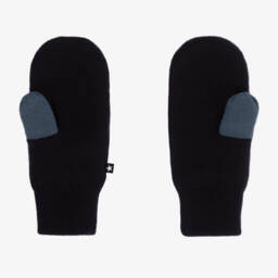Molo-Boys Navy Starry Knit Mittens | Childrensalon Outlet