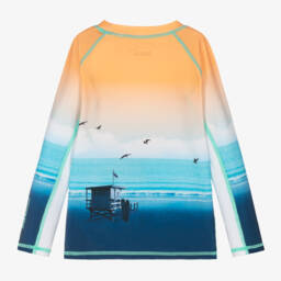 مولو-توب واقي من الشمس لون أزرق وبرتقالي للأولاد (UPF50+) | Childrensalon Outlet