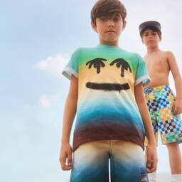 Molo-شورت سباحة لون أزرق وبرتقالي للأولاد (UPF50+) | Childrensalon Outlet