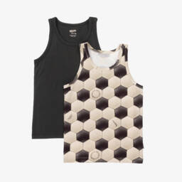 Molo-Boys Organic Black Vest Duo | Childrensalon Outlet