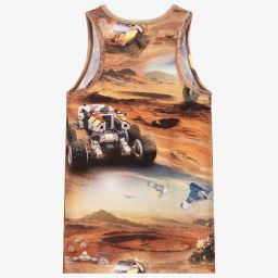 Molo-توب فيست قطن عضوي جيرسي لون بني للأولاد | Childrensalon Outlet