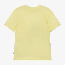 Molo-Boys Yellow Cotton Surf-Print T-Shirt | Childrensalon Outlet
