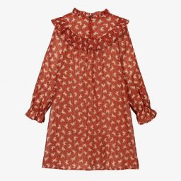 Molo-فستان قطن لون أحمر | Childrensalon Outlet