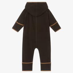 Molo-Brown Fleece Hooded Pramsuit | Childrensalon Outlet