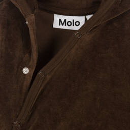 Molo-Brown Velour Hooded Pramsuit | Childrensalon Outlet