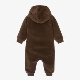 Molo-Brown Velour Hooded Pramsuit | Childrensalon Outlet