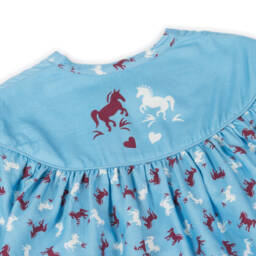 Molo-بلوزة بناتية زرقاء بطبعة الفروسية | Childrensalon Outlet