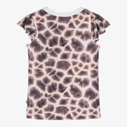Molo-Girls Beige Giraffe Sun Top (UPF50+) | Childrensalon Outlet