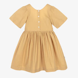Molo-Girls Beige Organic Cotton Dress | Childrensalon Outlet