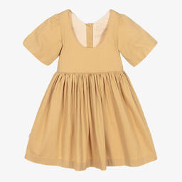 Molo-Girls Beige Organic Cotton Dress | Childrensalon Outlet