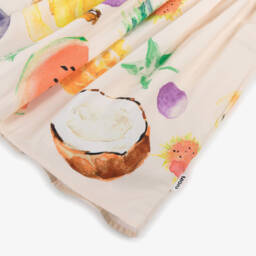 Molo-Girls Beige Poplin Fruit Skirt | Childrensalon Outlet