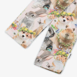 Molo-Girls Beige Safari Print Leggings | Childrensalon Outlet