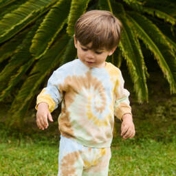 Molo-طقم قطني بيج للبنات بتصميم دوامات | Childrensalon Outlet