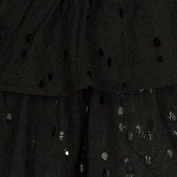 Molo-Girls Black Broiderie Anglaise Skirt | Childrensalon Outlet