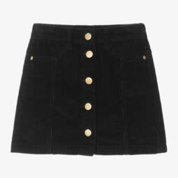 Molo-Girls Black Corduroy Mini Skirt | Childrensalon Outlet