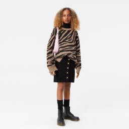 Molo-Girls Black Corduroy Mini Skirt | Childrensalon Outlet
