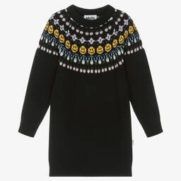 Molo-Черное шерстяное платье с узором Фэйр-айл | Childrensalon Outlet