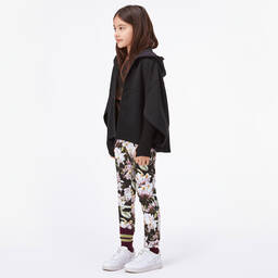 Molo-Girls Black Floral Joggers | Childrensalon Outlet