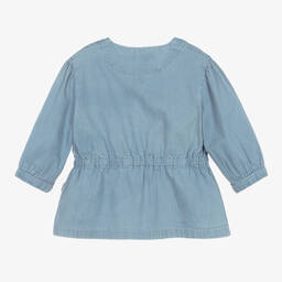 Molo-بلوز قطن عضوي شامبري لون أزرق للبنات | Childrensalon Outlet