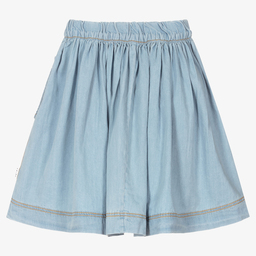 Molo-Girls Blue Cotton Skirt | Childrensalon Outlet