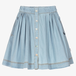 Molo-Girls Blue Cotton Skirt | Childrensalon Outlet