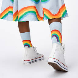 Molo-Girls Blue & Green Cotton Ankle Socks (2 Pack) | Childrensalon Outlet