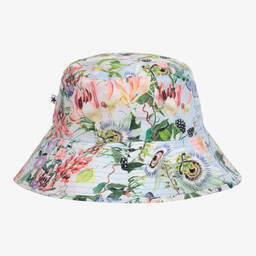 Molo-Girls Blue Sun Protective Hat (UPF50+) | Childrensalon Outlet
