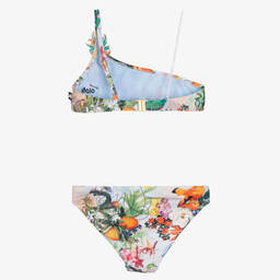 Molo-Girls Blue Tropical Bikini (UPF50+) | Childrensalon Outlet