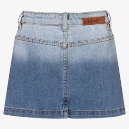 Molo-Girls Blue Wash Denim Skirt | Childrensalon Outlet